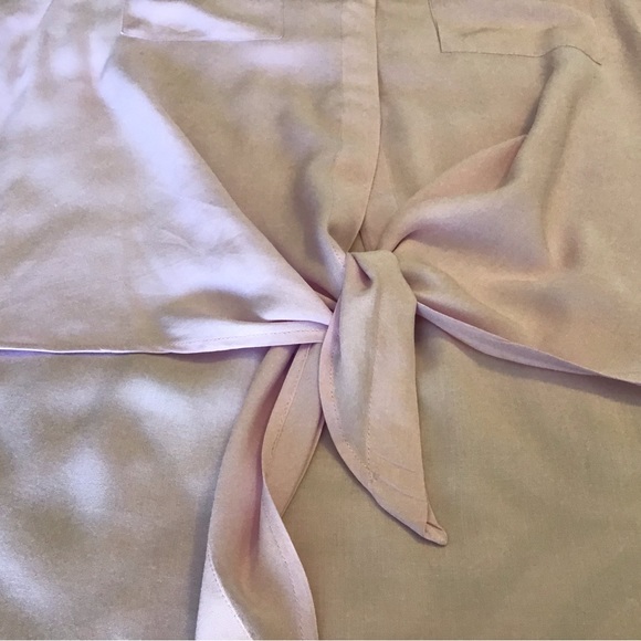 Pale pink blouse, small, Maeve by ANTHROPOLOGY, long sleeve with roll-up tab - Picture 10 of 12